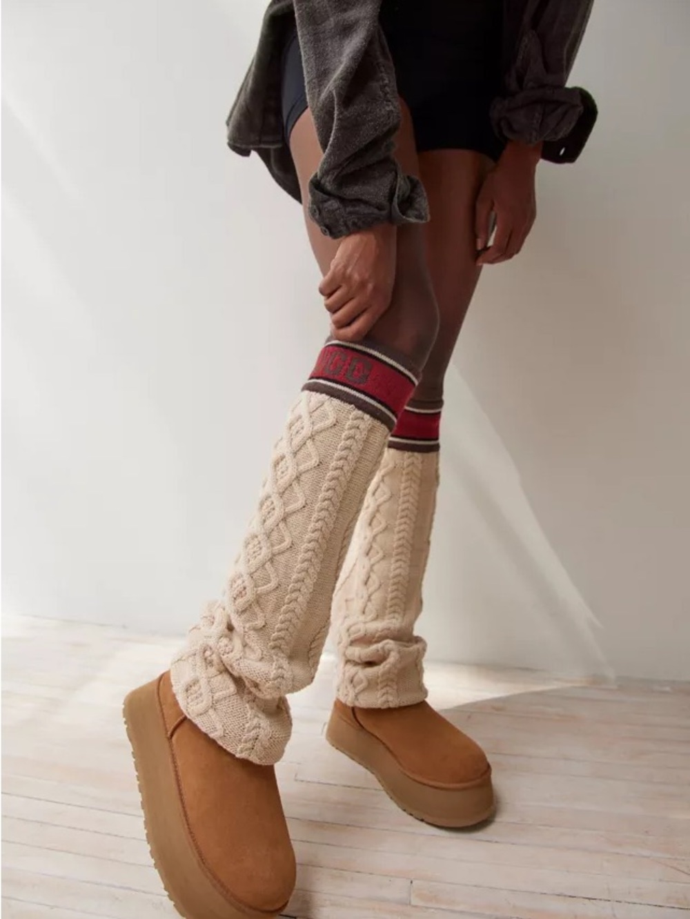 UGG Women's Classic Sweater Letter Tall Platform Boot. Size 8. VGUC. Read please